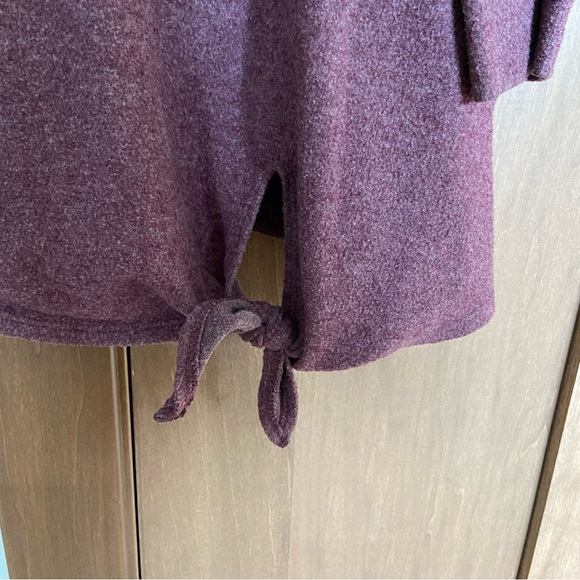 Nine Britton Araya Tie Front Brushed Knit Top Size 2XL Soft Crewneck - Picture 7 of 7